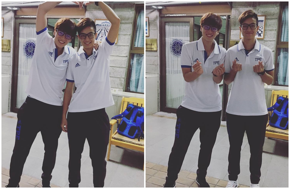 女籃中鋒王維琳（左）和女排隊長陳菀婷剛好都是背號11號。