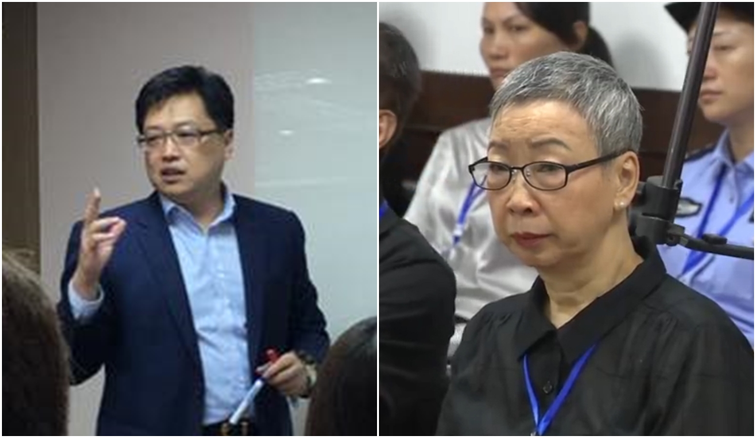 陪同李明哲母親(右)赴中國了解案情的律師胡原龍(左)對於案情有第一手的觀察。