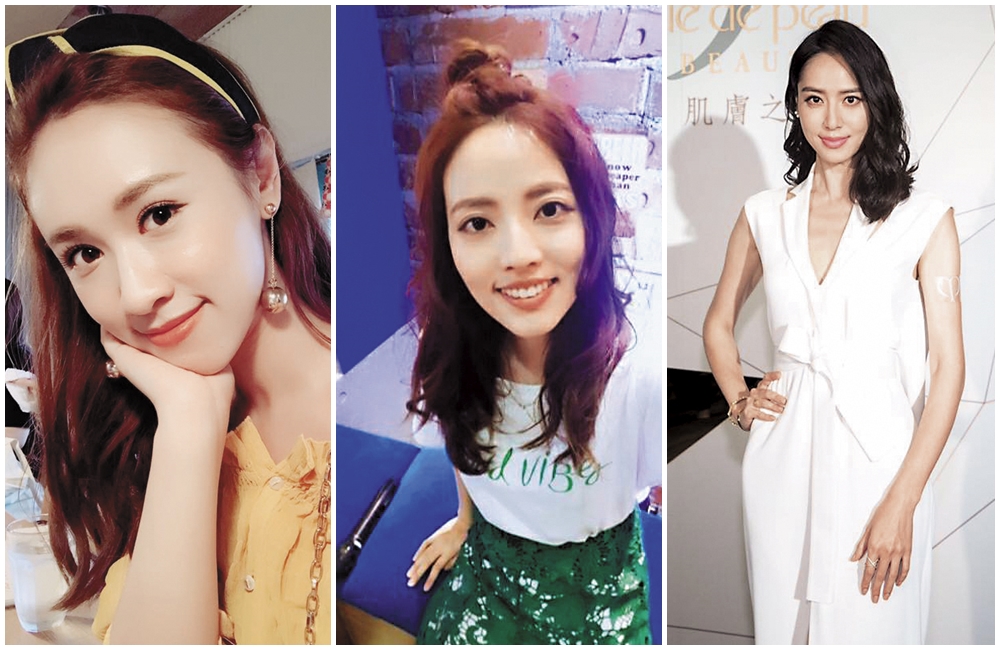 吳姍儒（左起）、阿諾和白歆惠，都曾被拍到和情人到山上約會。