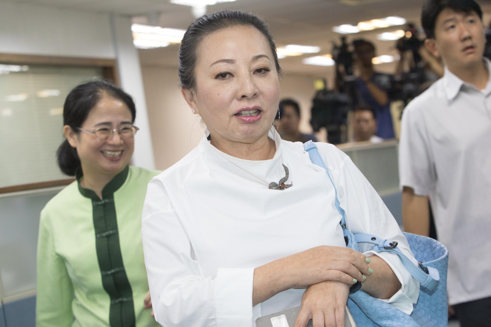 嘉義縣長張花冠今出席民進黨中執會。