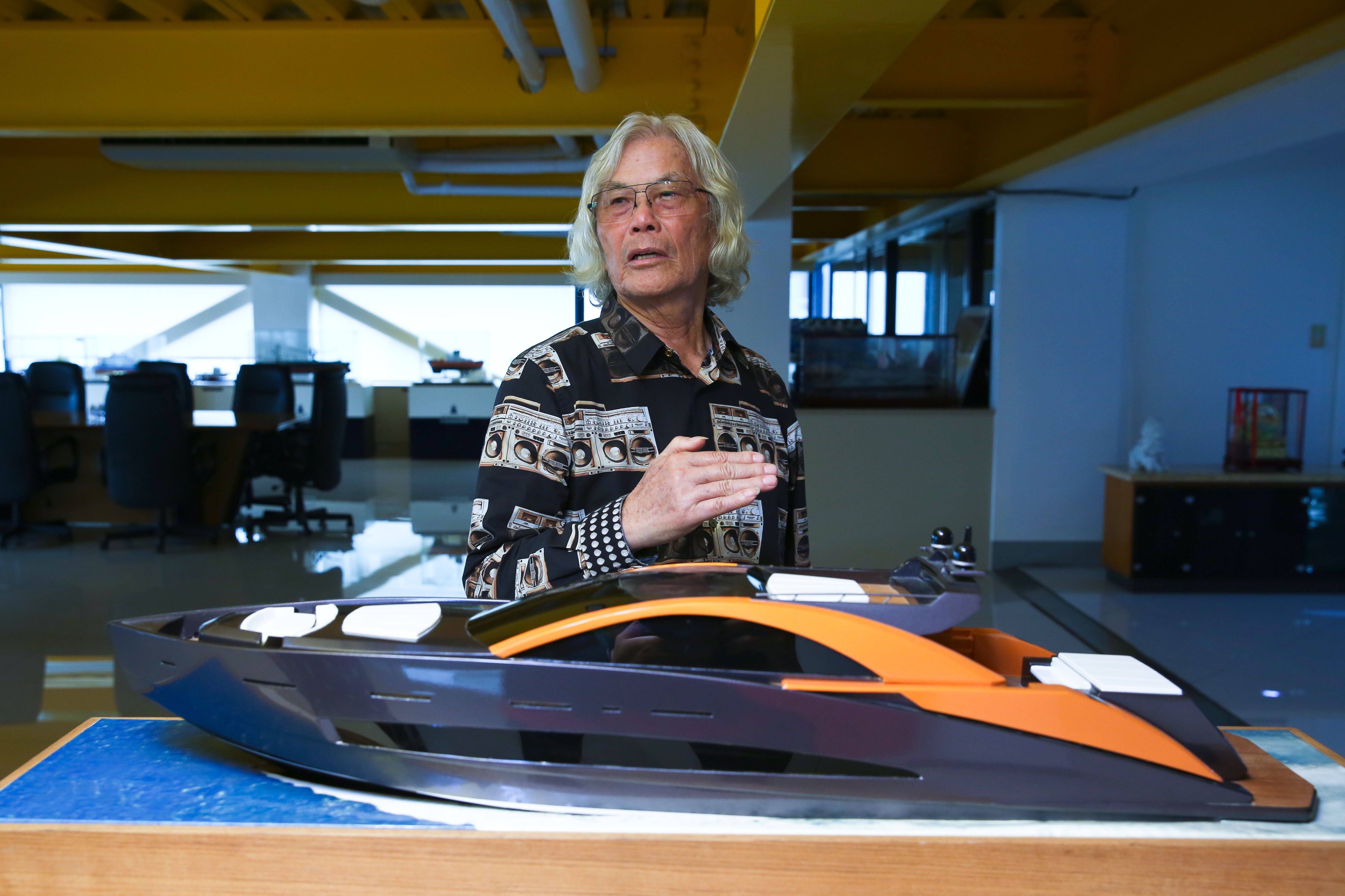 韓碧祥名下有10多艘船，他建造的每一艘船，都會製成模型收藏。