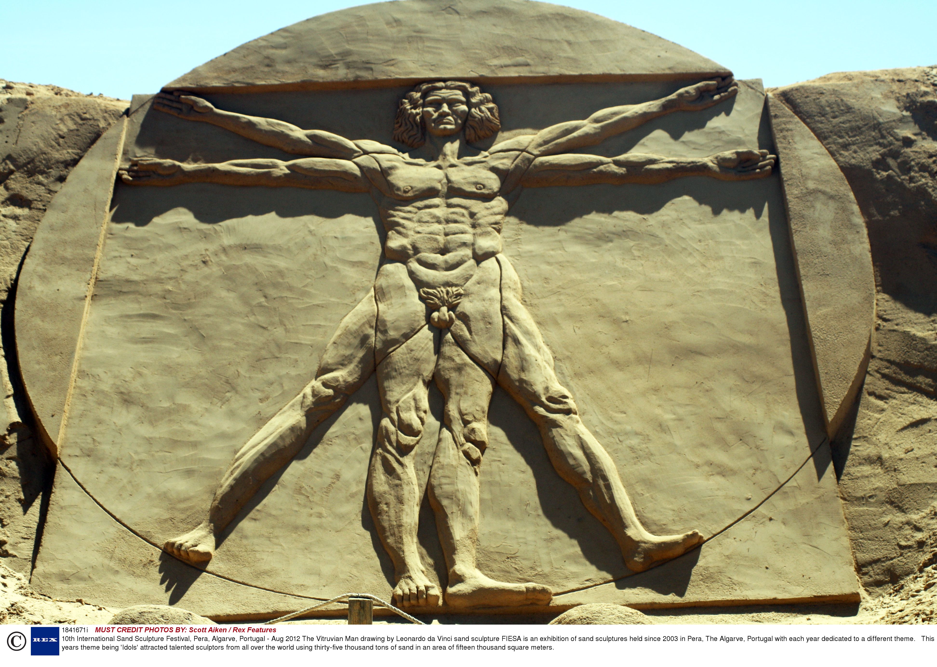 《維特魯威人》除了達文西的版本之外，義大利建築師Cesare Cesariano也曾手繪在方格紙上。（東方IC）