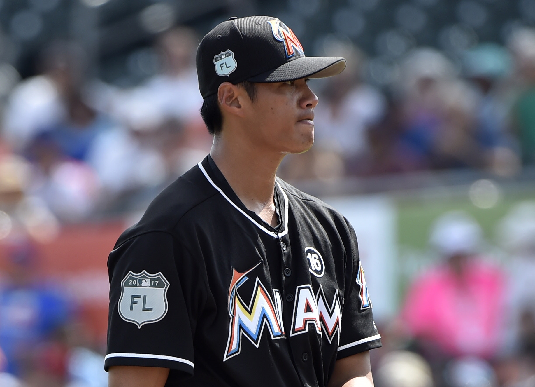 今天是日場比賽，陳偉殷因外野手沒接到一顆高飛球，而失掉一分，是非戰之罪。（圖取自東方IC）