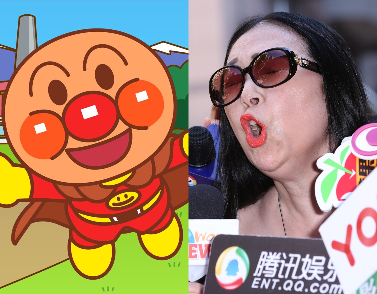 許純美召開記者會身材發福，臉腫的彷彿像是麵包超人。（麵包超人圖翻攝網路）