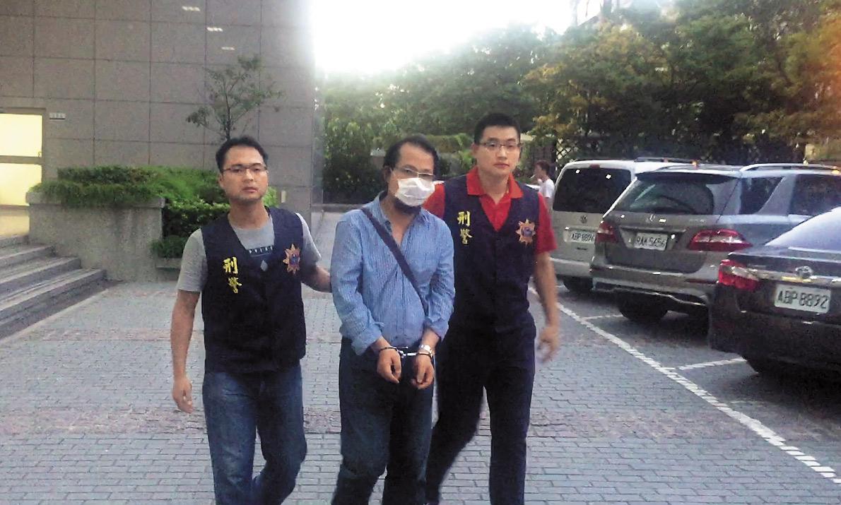 陳嫌(中)涉嫌教唆葉女加工自殺詐領高額意外險,遭刑事局逮捕。