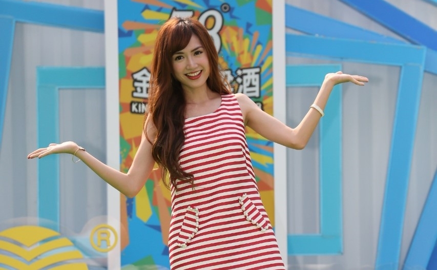 翁滋蔓出席「金門酒廠」快閃體驗屋活動，透露最近桃花多多。