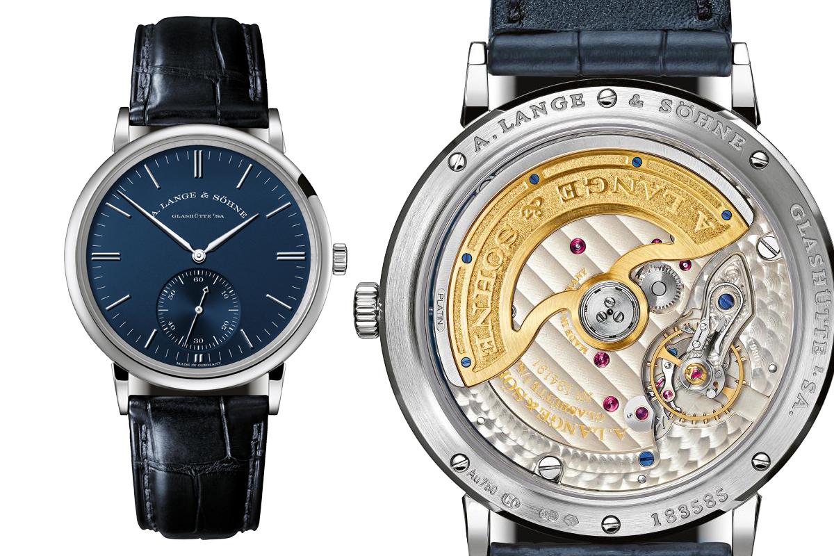 Saxonia Automatic為38.5mm白金錶殼，搭載L086.1自動上鍊機芯，定價NT$773,000。
