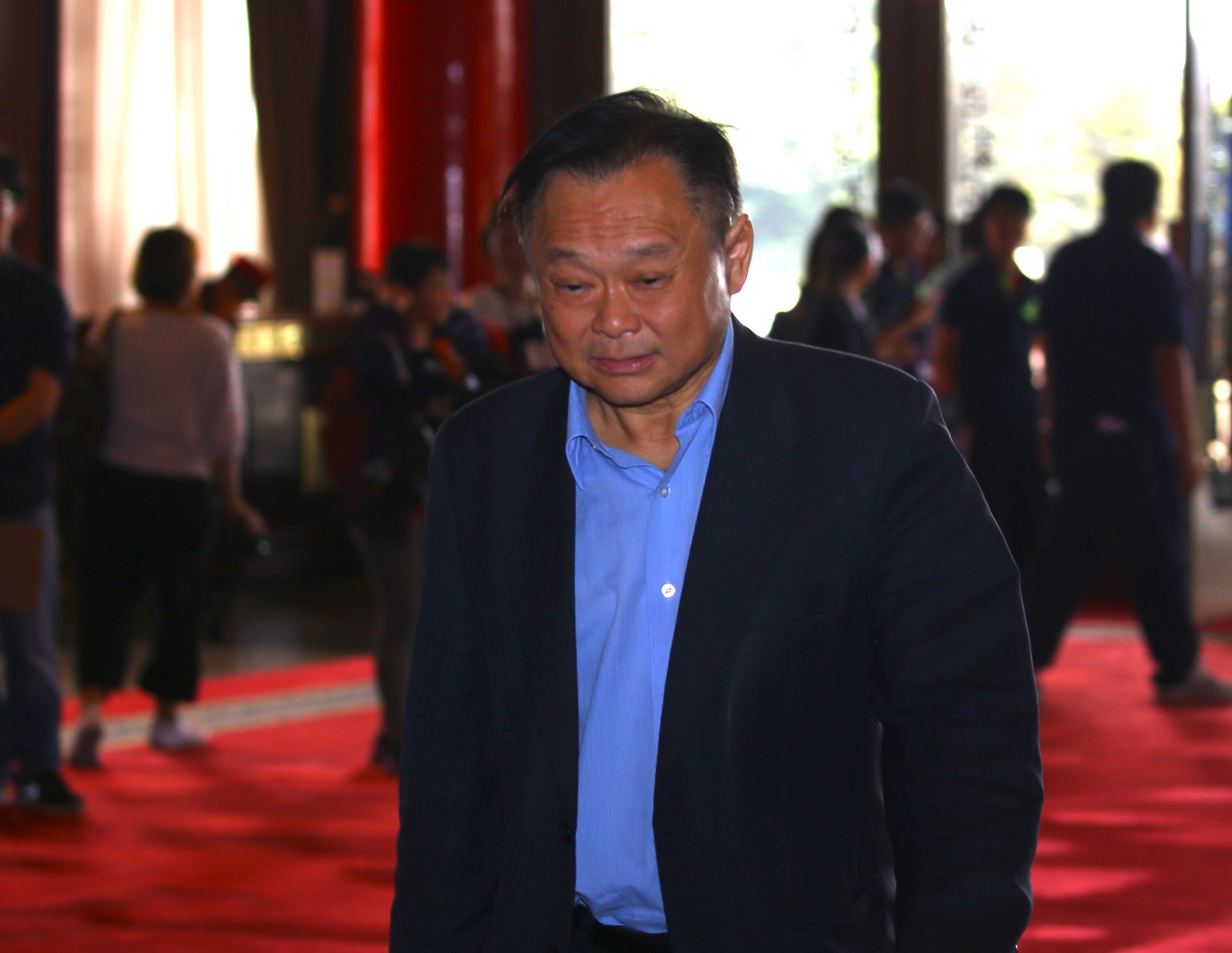 台北市議員王世堅今出席民進黨全代會。