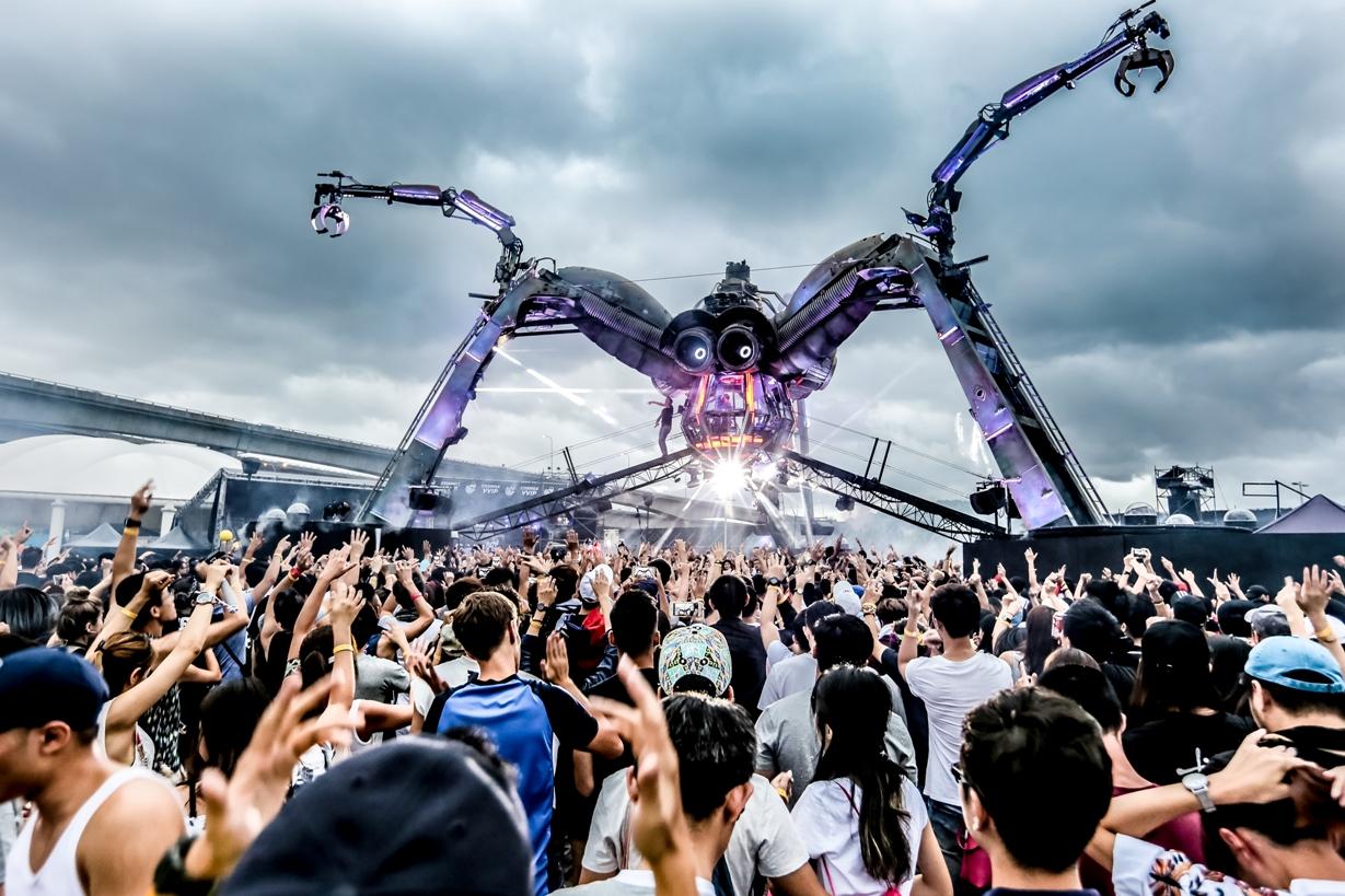 擁有360度大蜘蛛裝置舞台的「2017 Arcadia Taiwan - Invasion」，將在11月11、12日連續2天在台北大佳河濱公園登場。