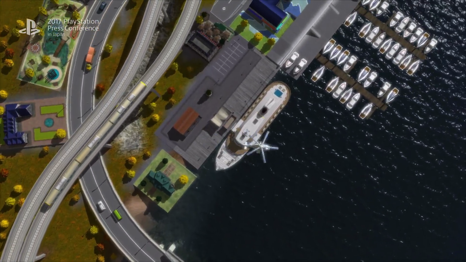 以 VR 虛擬實境飽覽整座城市的規劃。(圖片來源:發表會直播畫面)