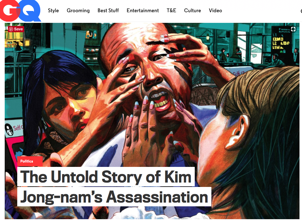 《GQ》雜誌「未說的故事」深入探查女刺客暗殺金正男幕後來龍去脈。（gq.com )