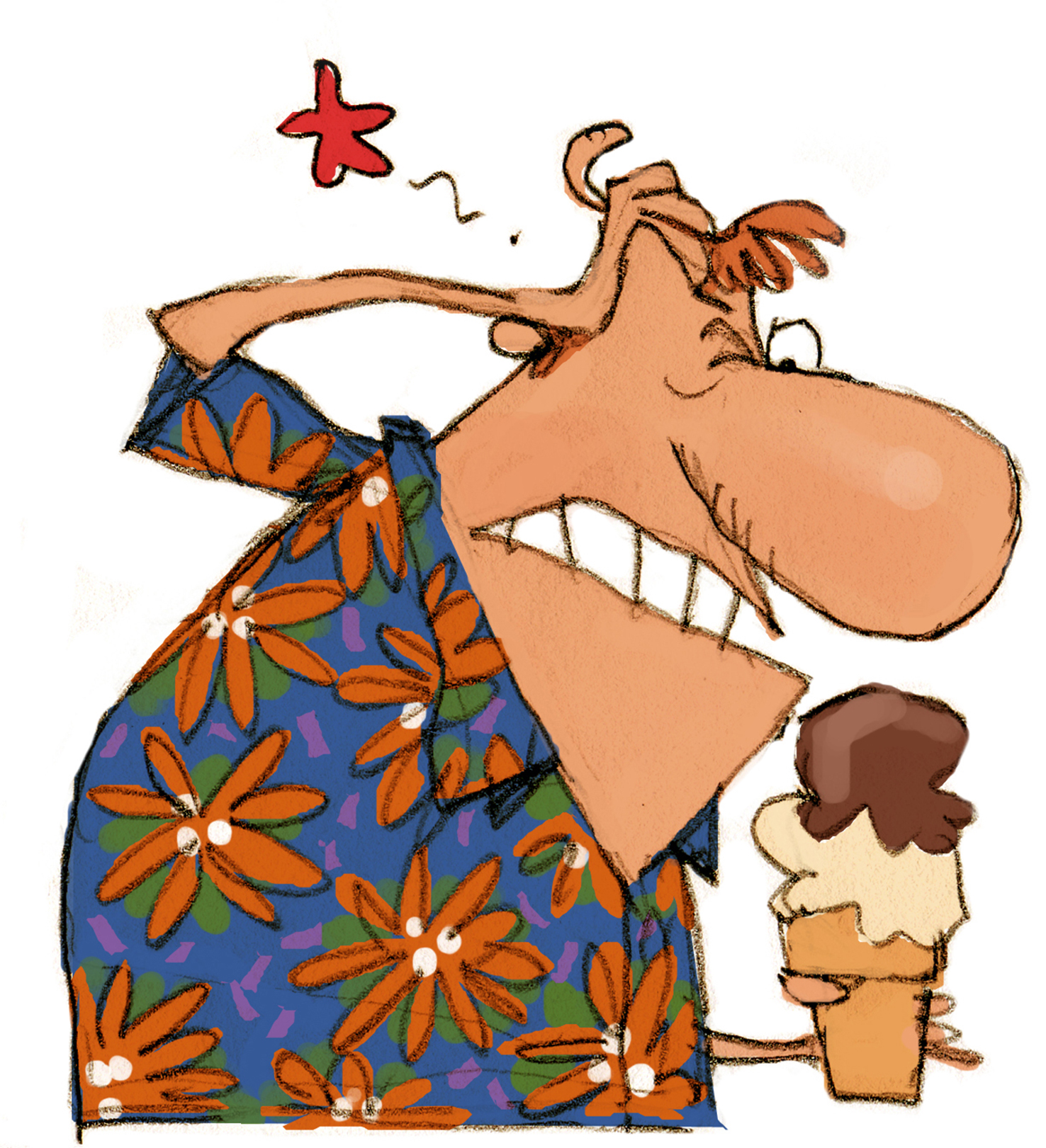 夏天吃冰乃一大樂事，就怕碰上「冰淇淋頭痛」。（東方IC）