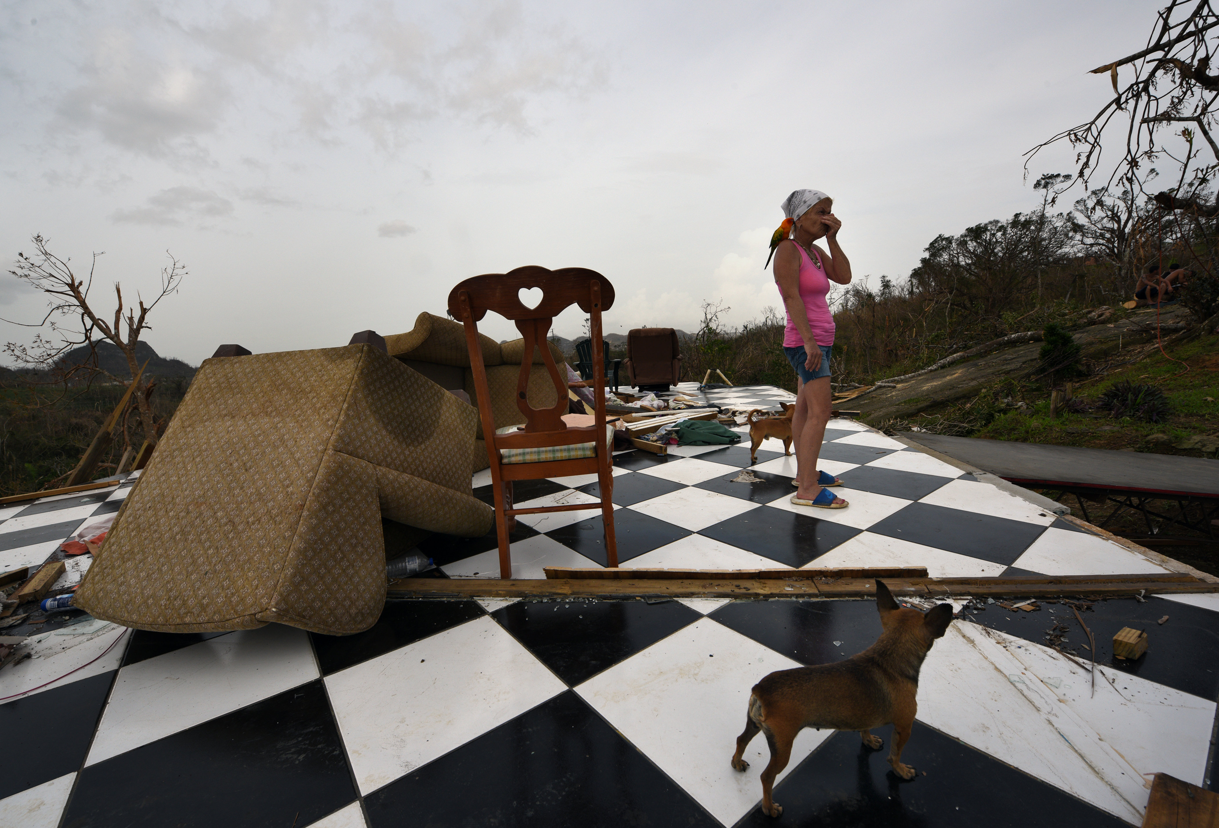 2017年9月27日，艾瑪颶風過境波多黎各，許多災民都遭到家園一夕夷平的巨大打擊。（東方IC）