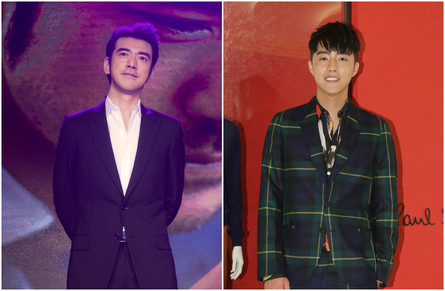 金城武（左）從影以來第一次角逐金馬影帝（甲上提供），蔡凡熙入圍新人獎（陳仁萱攝）。