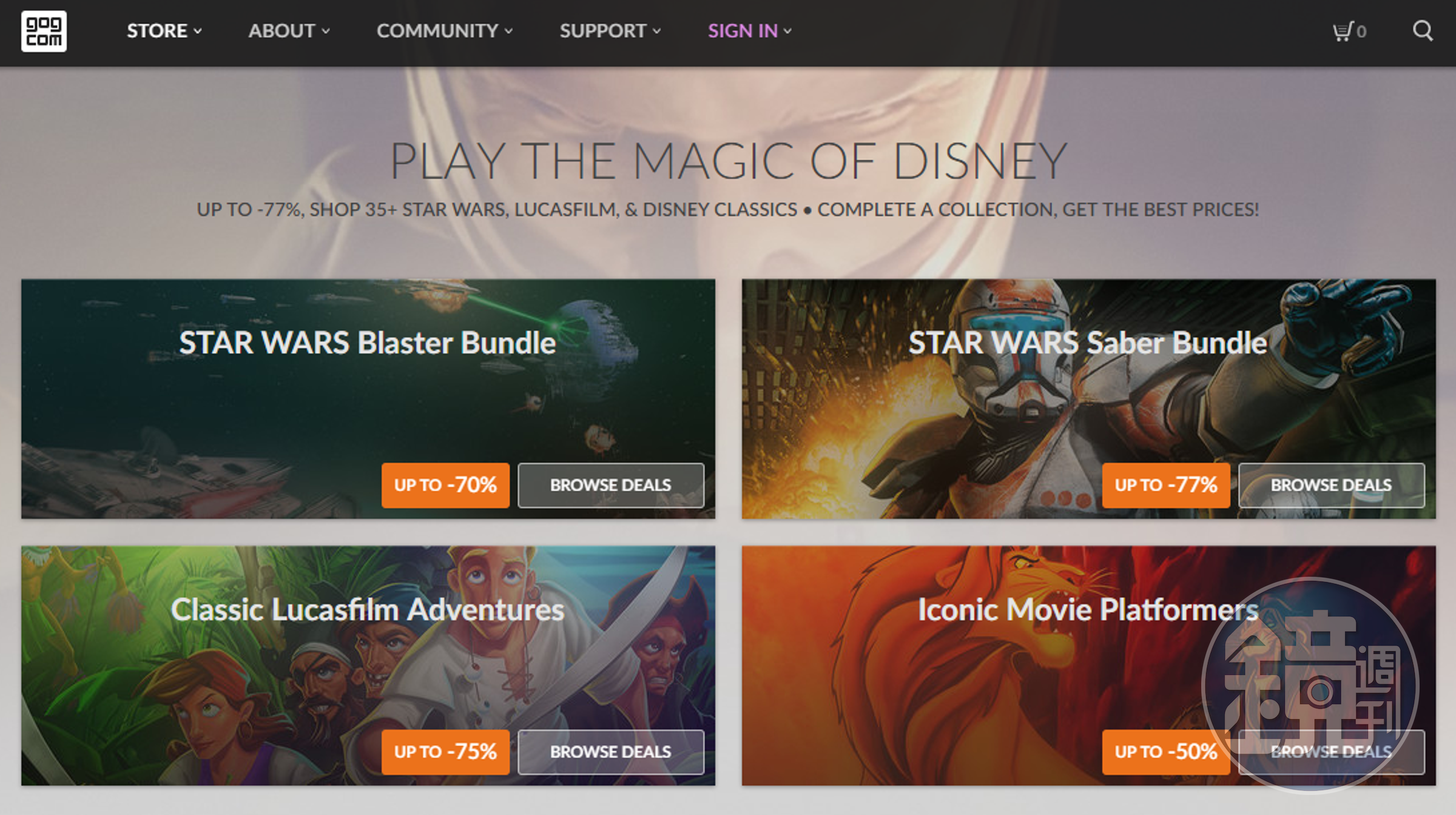 GOG.com 支援英、德、法、俄、葡和簡體中文。（翻攝自網站）