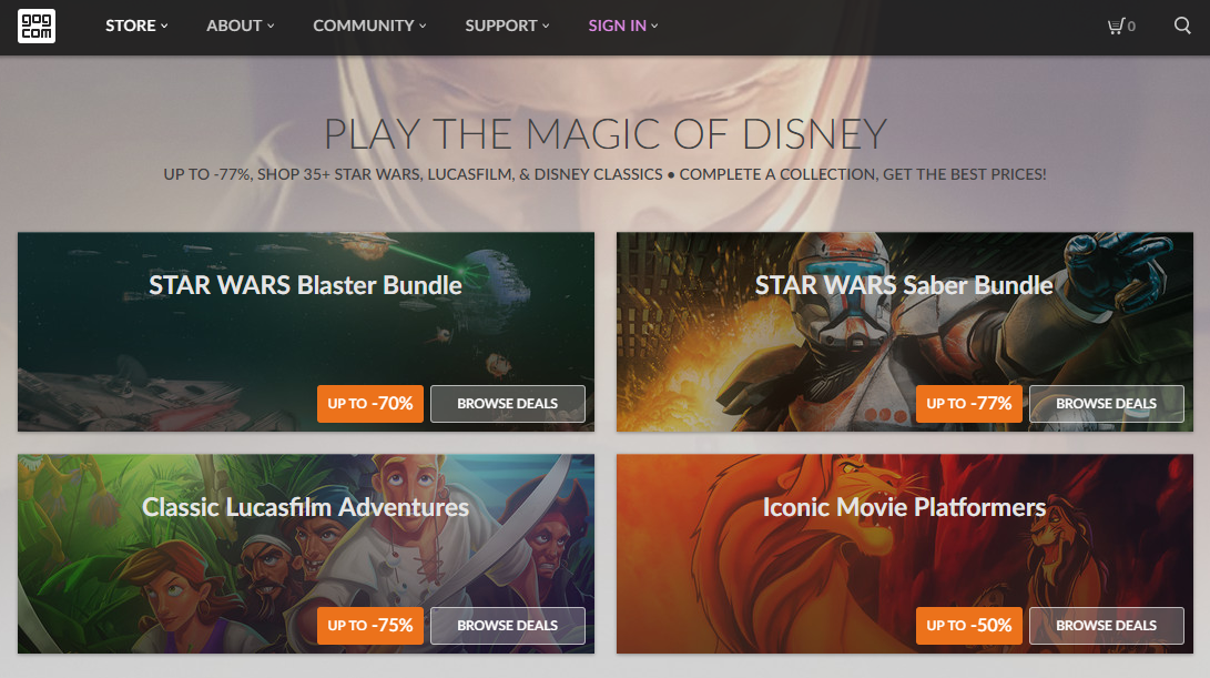 GOG.com 支援英、德、法、俄、葡和簡體中文。（翻攝自網站）