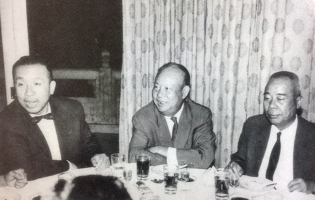 台南幫早期由吳三連（中）、吳修齊（左）與侯雨利（右）三大家族共治，後有高清愿、鄭高輝共同扶持。（翻攝自《吳修齊自傳》）