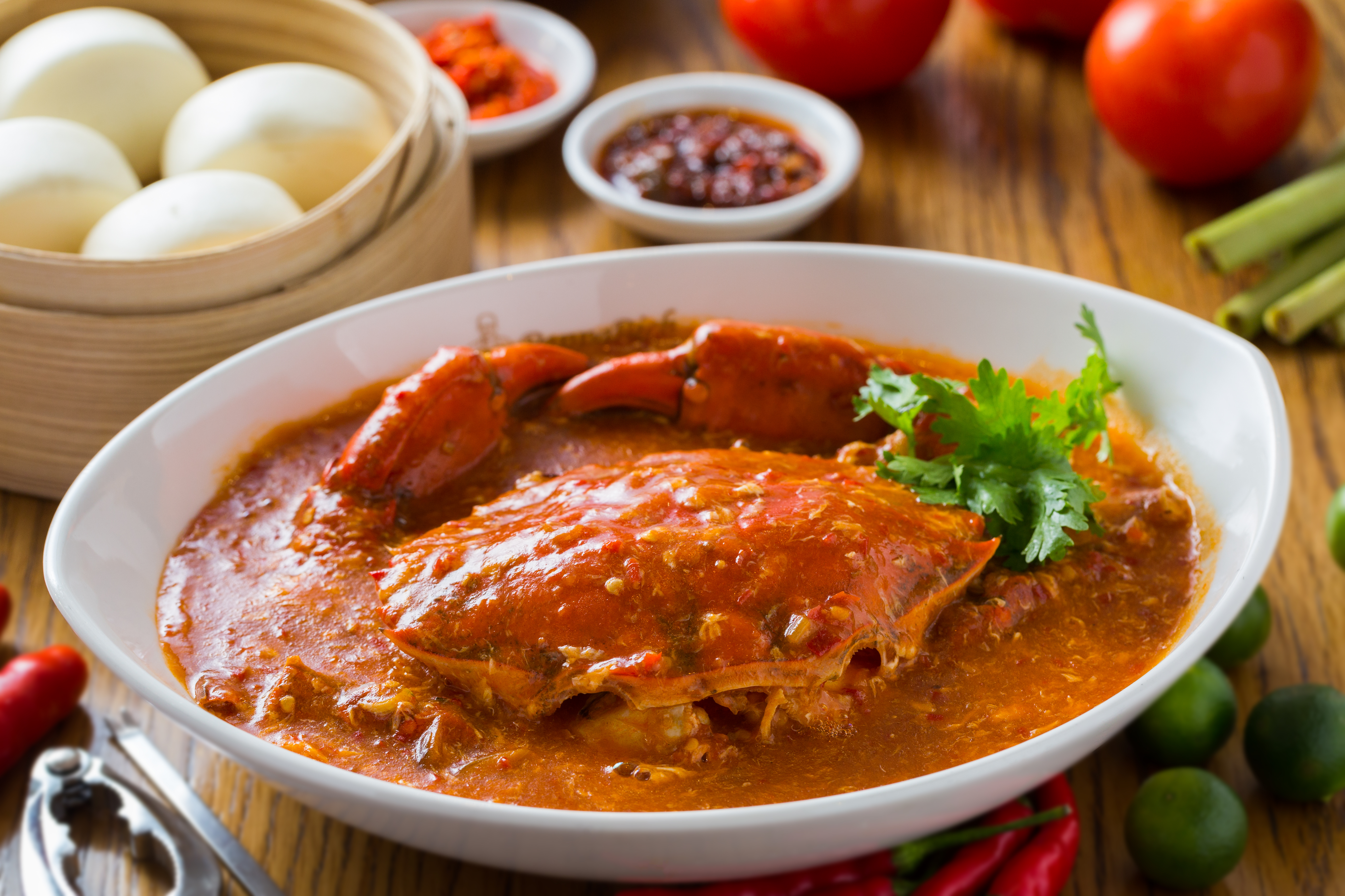 加了參巴醬、魚露的「辣椒螃蟹」，是馬來西亞的經典辣菜。