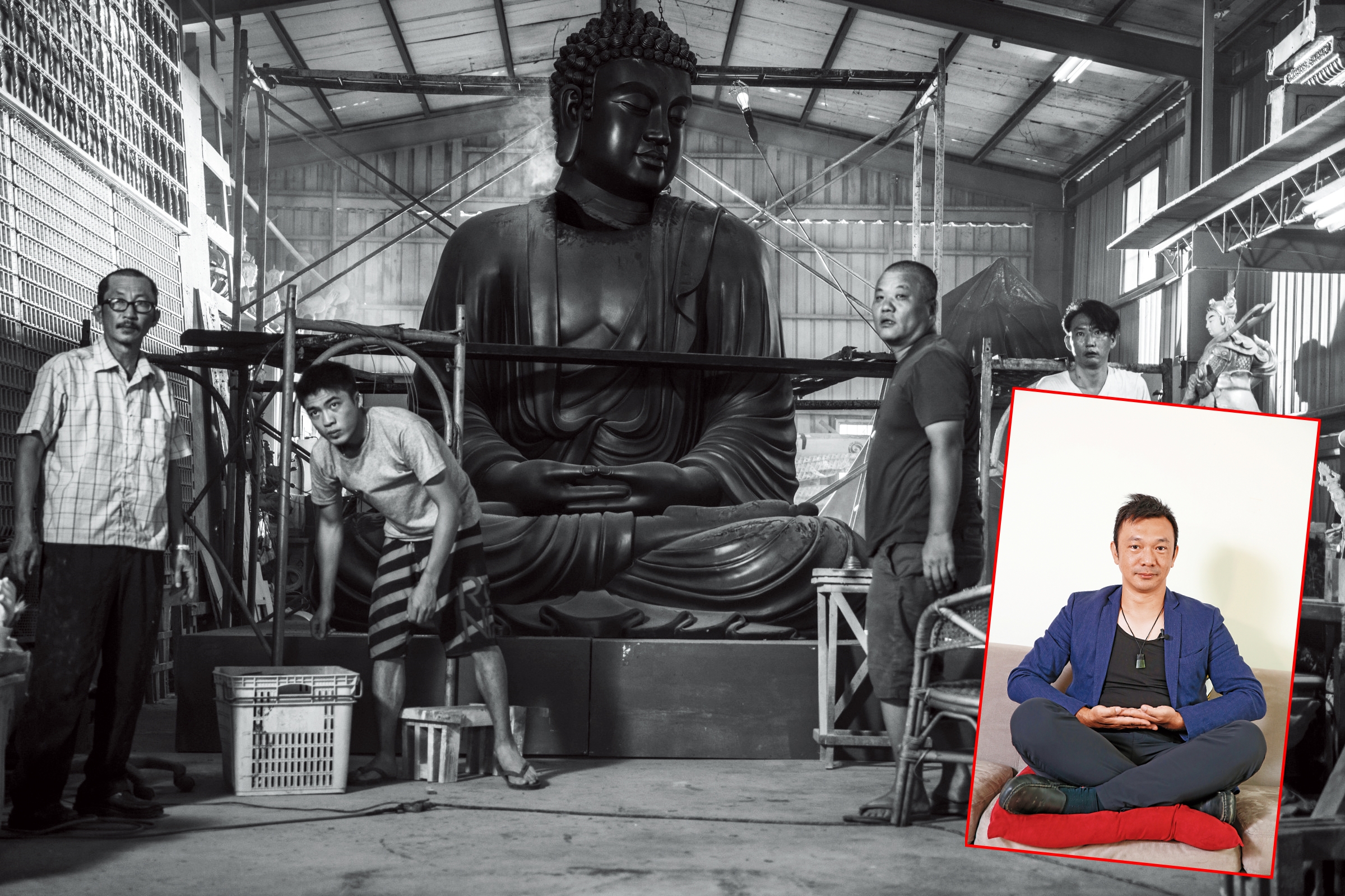 在拍紀錄片之前，黃信堯（右下）曾當過泡沫紅茶店員、汽車業務員、電台Call-in節目主持人、助選員等，經歷豐富。