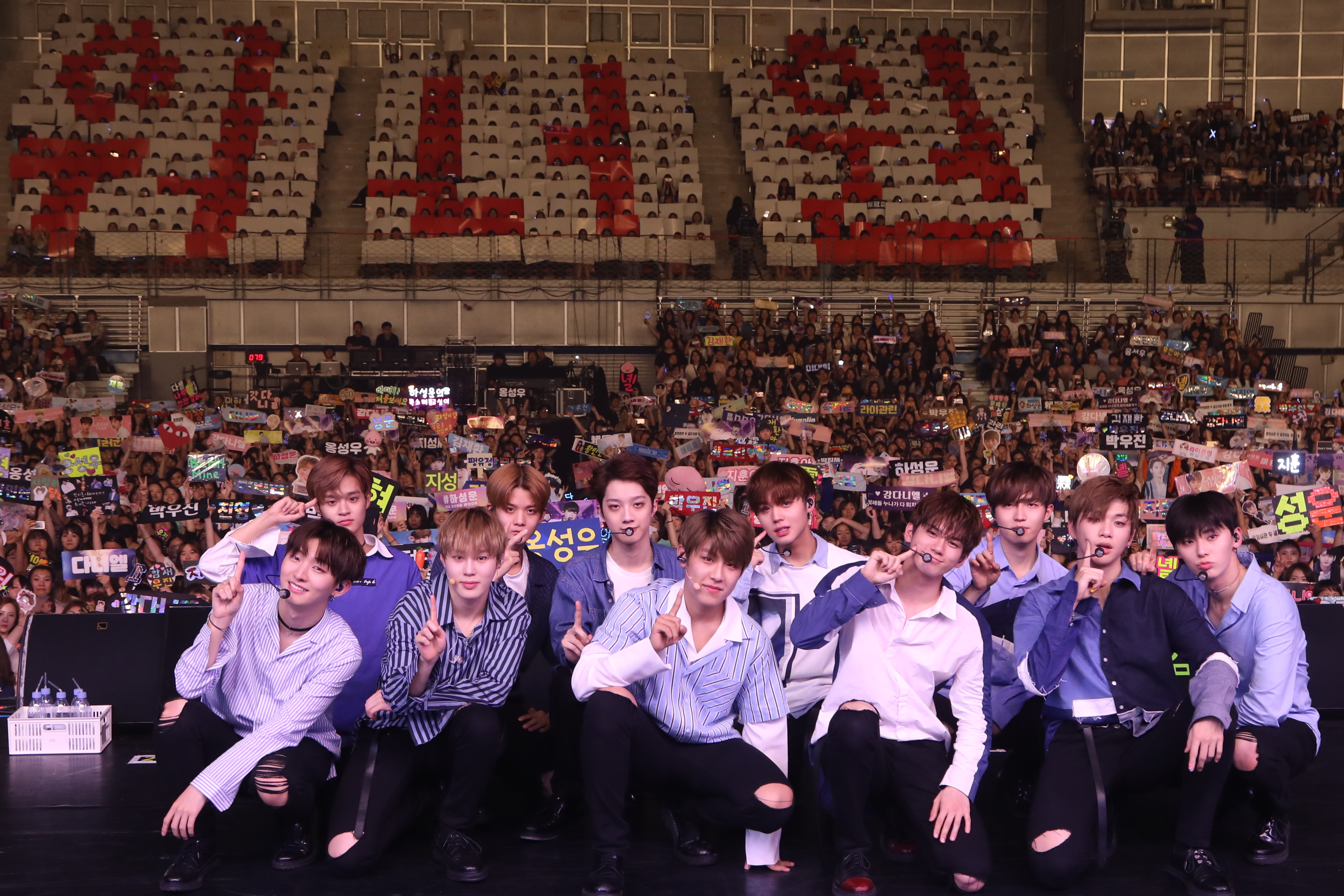 韓國超人氣男團WANNA ONE在台2場見面會秒殺，7,000台迷爭睹風采。（BING YOUNG 娛樂提供）