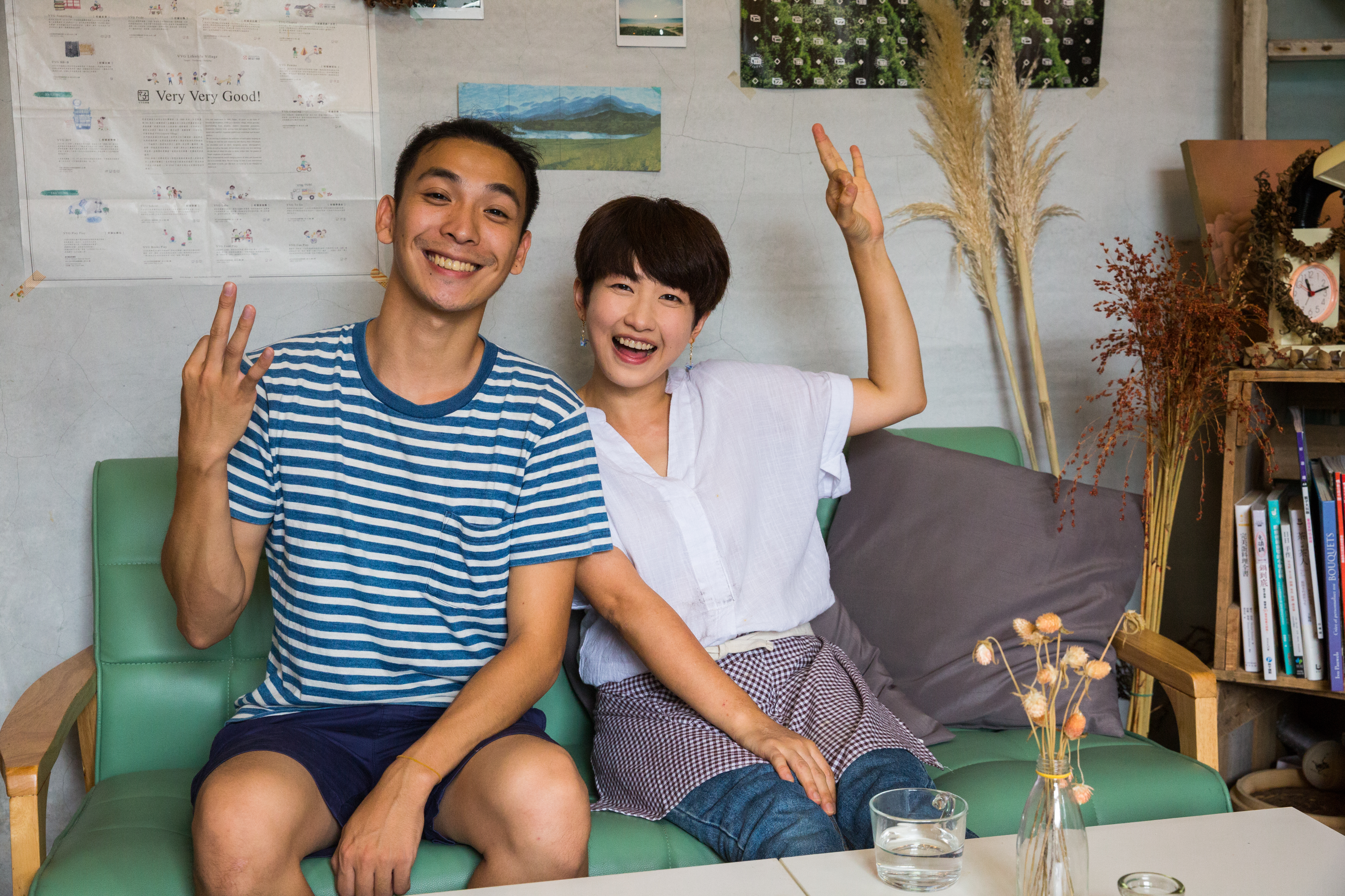 「金瓜3號」蔡威德（左）和吳姝嫻（右）希望以旅行和美食讓更多人感受坪林的美好。 