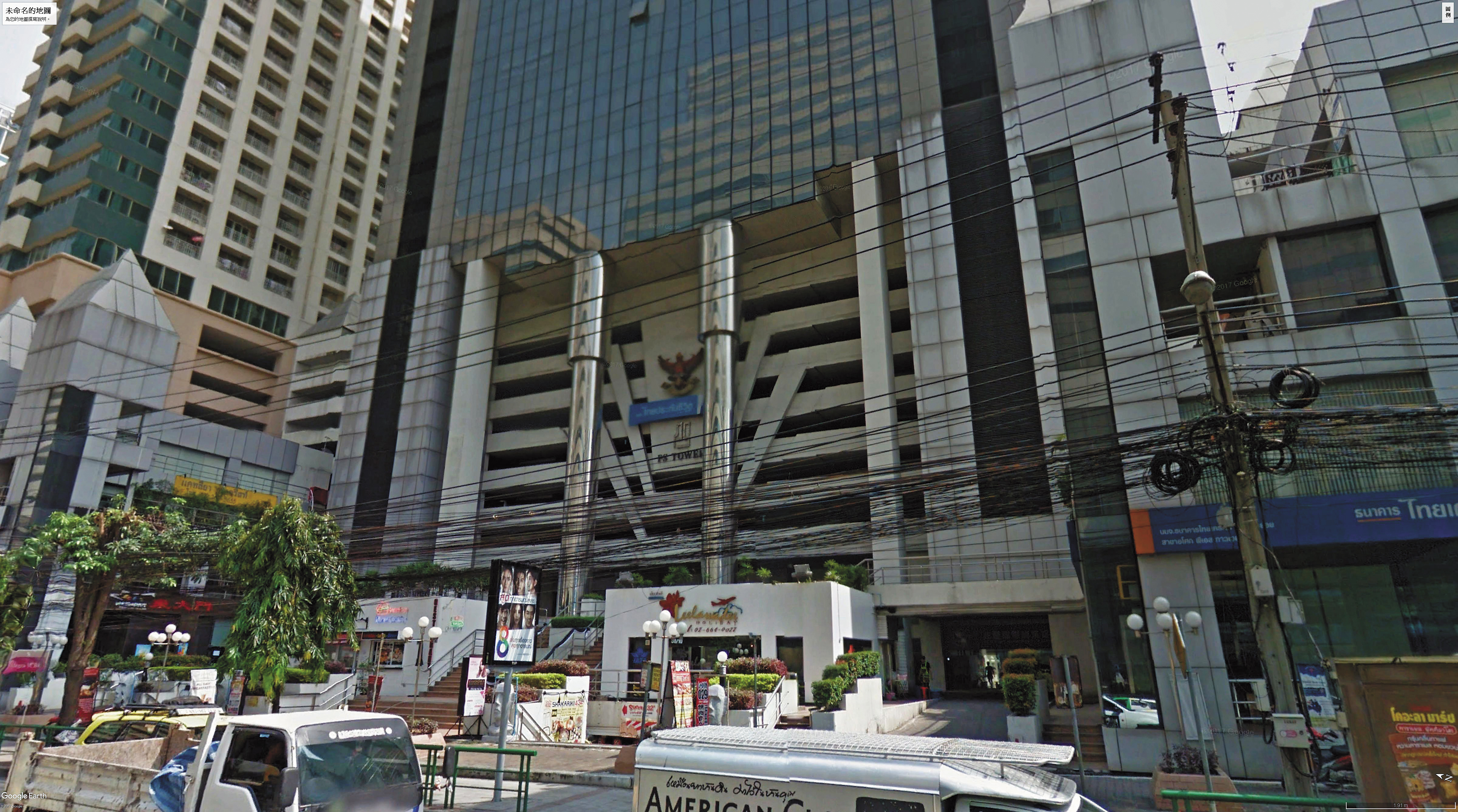 兆豐銀行泰國子行竟發生泰籍行員4年多來監守自盜，共盜取了新台幣3,300萬元。（翻攝Google Earth）