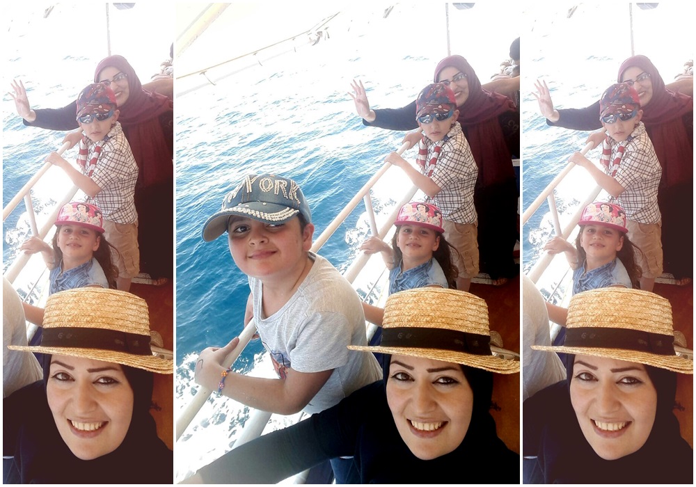 久未接觸地中海的加薩癌童，趁著到以色列就醫的日子，搭船出海看看。(布馬‧印巴提供)