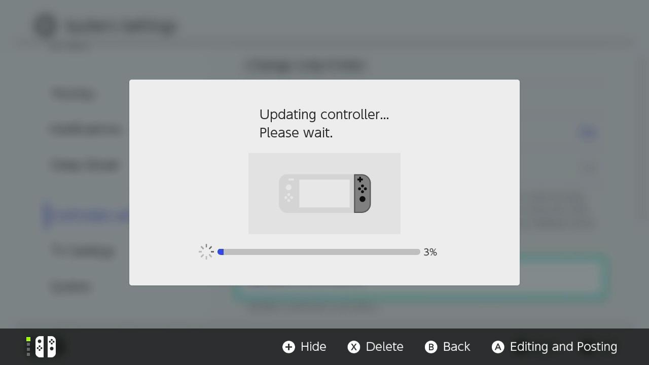如果玩家是先前 Joy-Con 感應不良的「受災戶」,可別忘了另外更新控制器的韌體唷!(圖片來源:實機截圖)