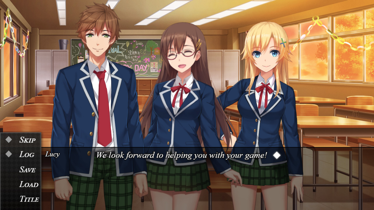 以對話和文字描述進行的視覺小說。（圖／《視覺小說創作器》 Steam 商品頁面）
