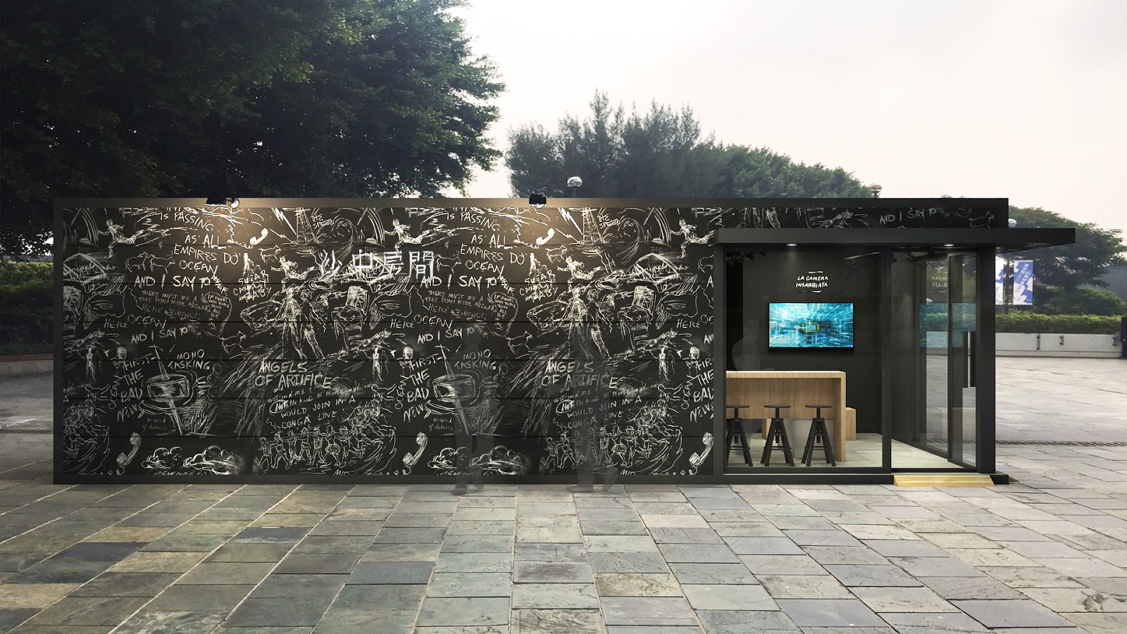 《沙中房間》11月中下旬起預計在北美館戶外展演，並花費2、300萬搭設相關裝置。（黃心健提供） 