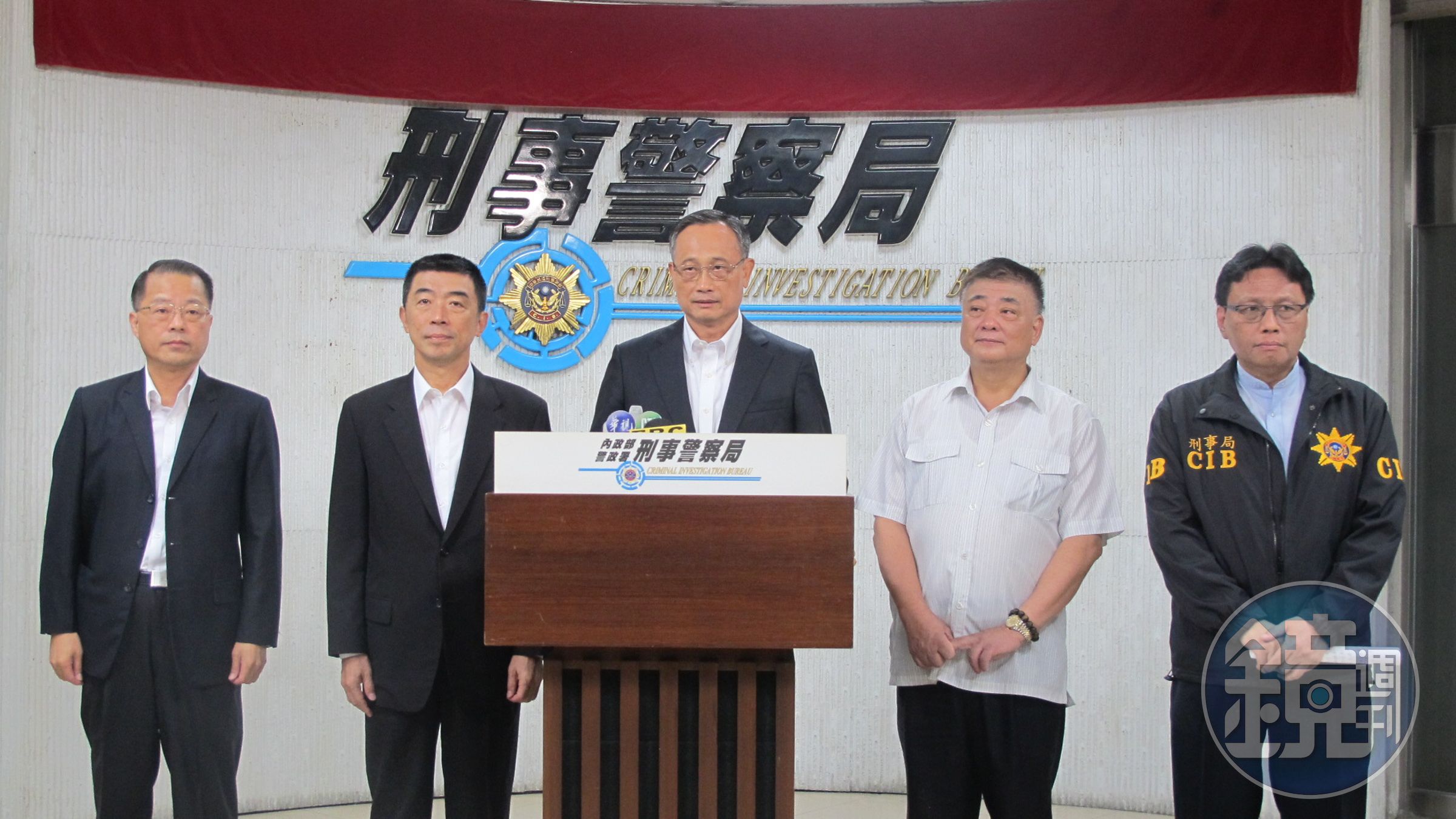 警政署署長陳家欽於破案時嚴正表示：「黑道零容忍」。（翻攝畫面）
