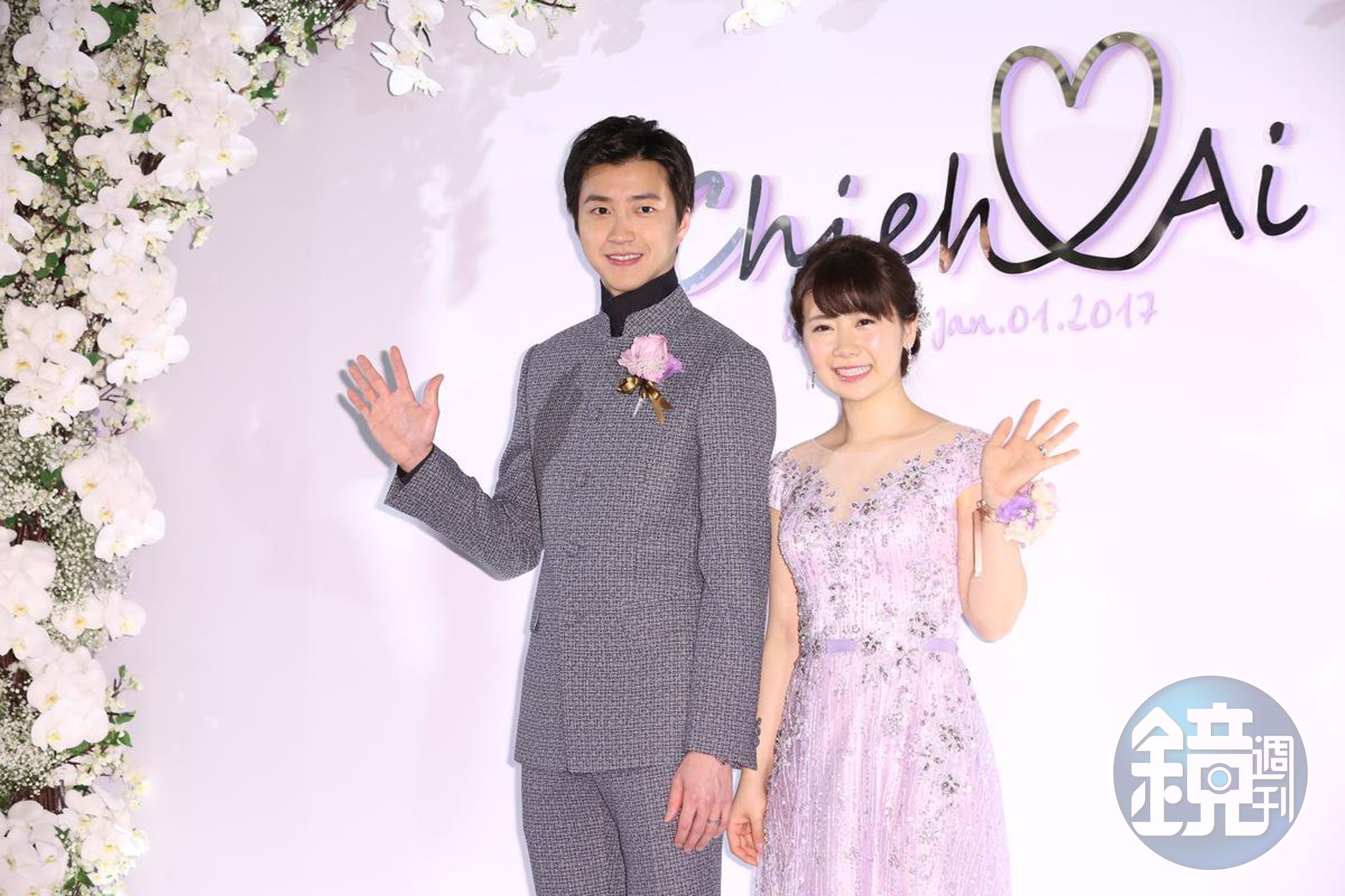 江宏傑和福原愛今年元旦在台灣辦婚宴，之後夫妻倆待在台灣的時間變多。（攝影組）