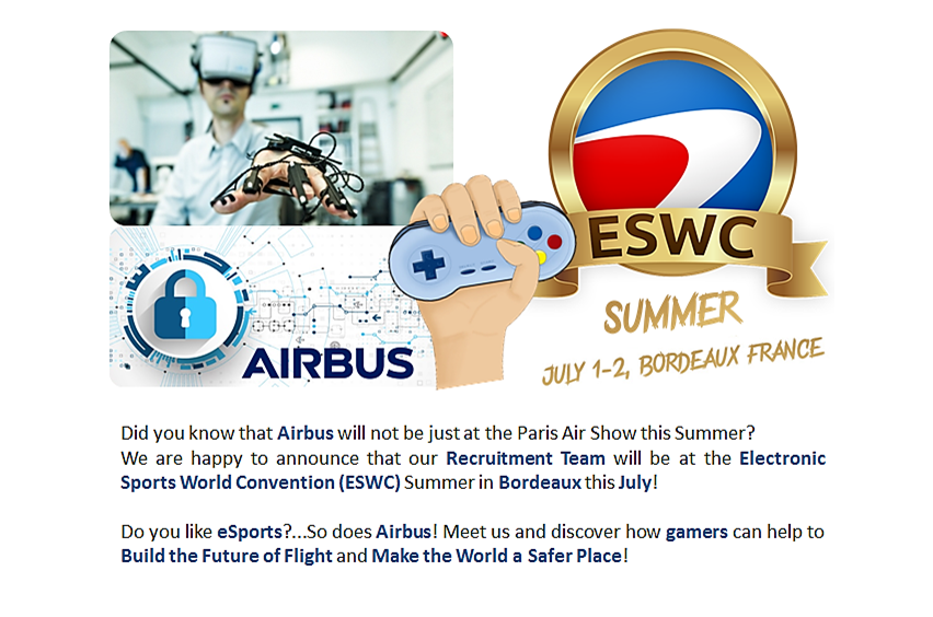 空中巴士曾出現在 ESWC 夏日祭典中。