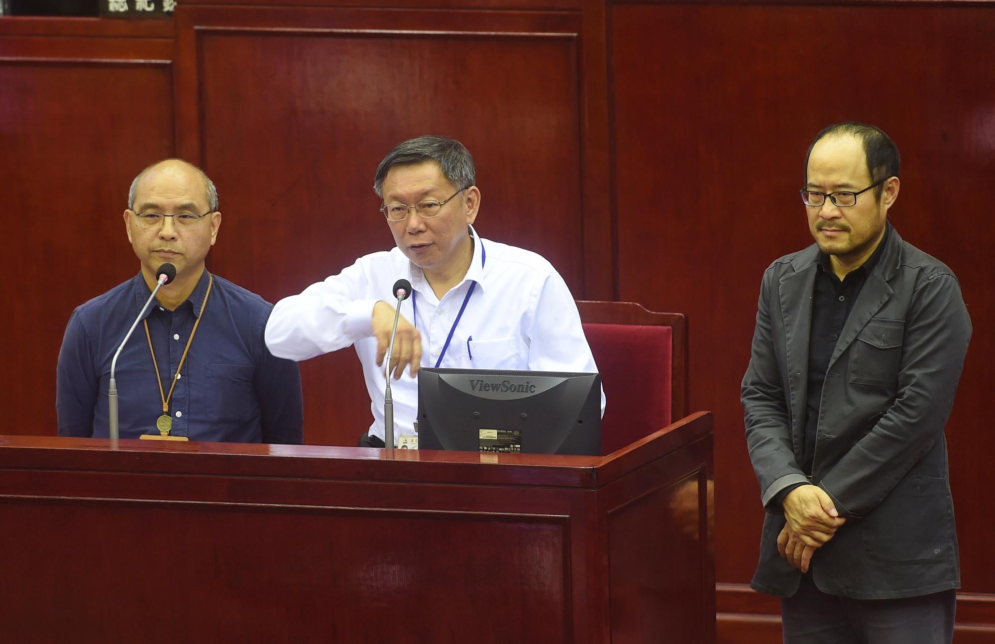 柯表示，市府不願意走到終止契約這步，一旦打官司北市府就算贏也不可能一毛都不用賠。