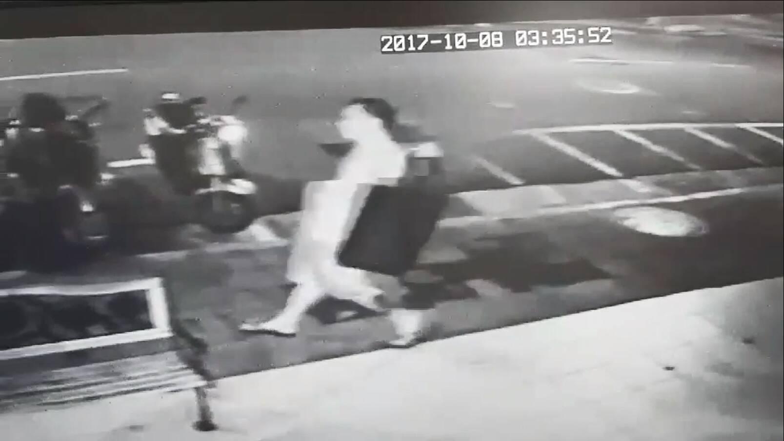 竊嫌除犯案前後變裝外，且刻意先由共犯載至遠處下車，再步行至犯案處。（警方提供）