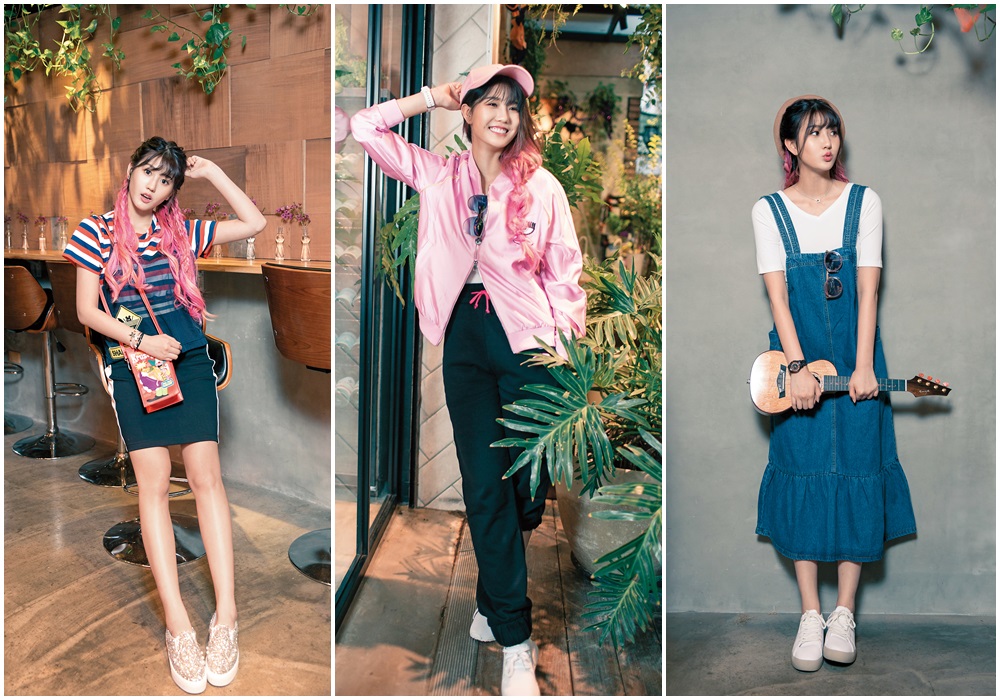 四葉草透露自己最愛買素色T-Shirt，因為各式剪裁都有、百搭，是CP值最高的購買單品。