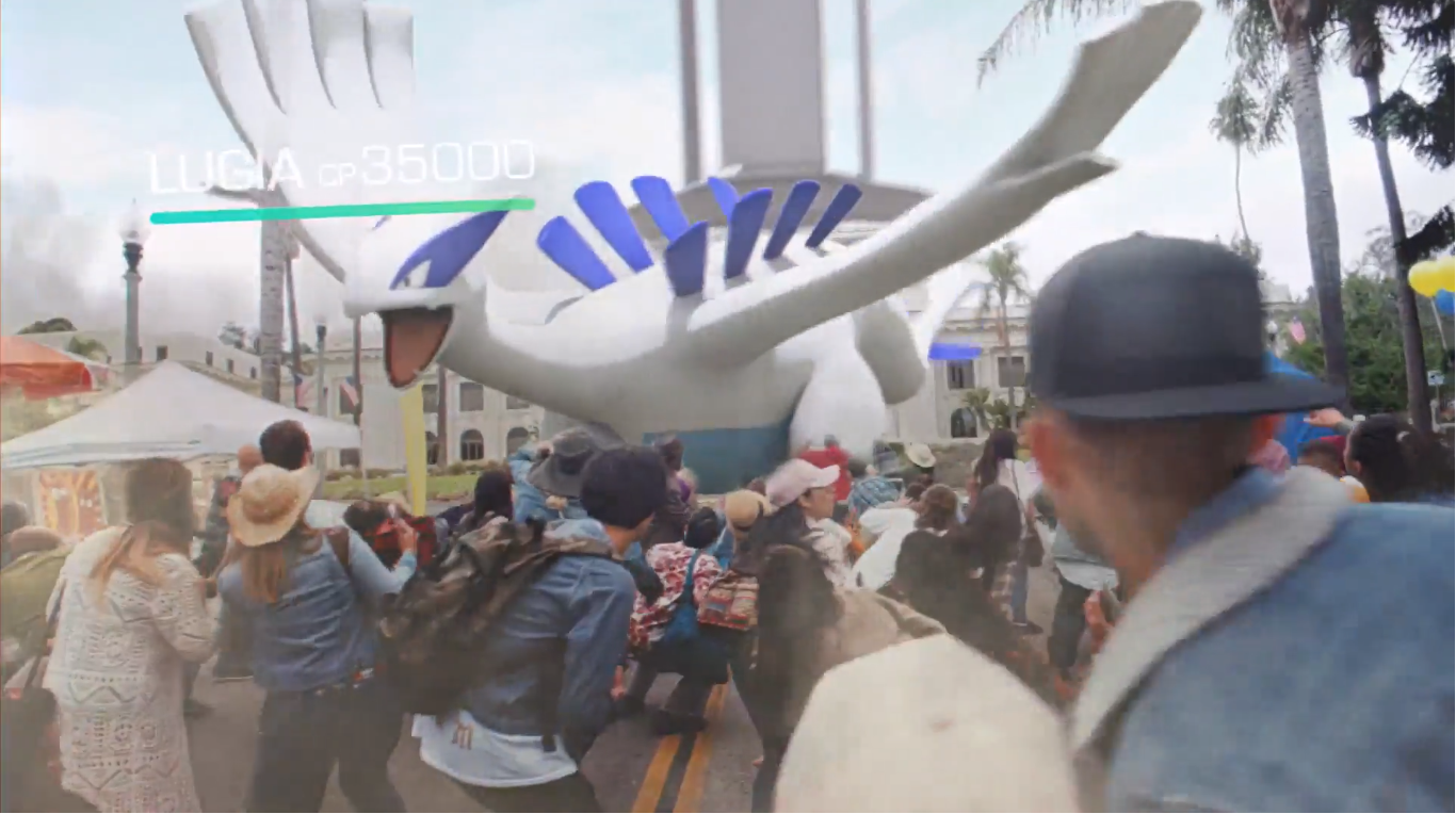 不分男女老幼一起打團戰最有趣了。（翻攝自《寶可夢 GO》宣傳影片）