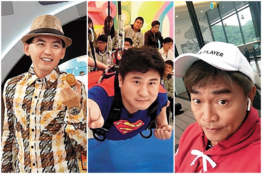 演藝圈有不少從谷底翻身的男星,如黃子佼(左)、胡瓜(中)及吳宗憲(右)都是勵志的例子。