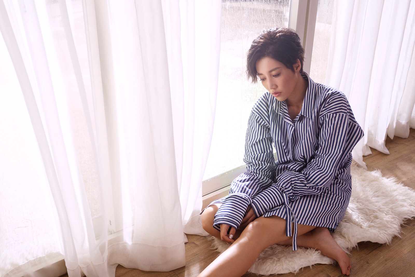 拍〈最佳男主角〉MV，A-Lin連哭20回都是真掉淚。（索尼提供）