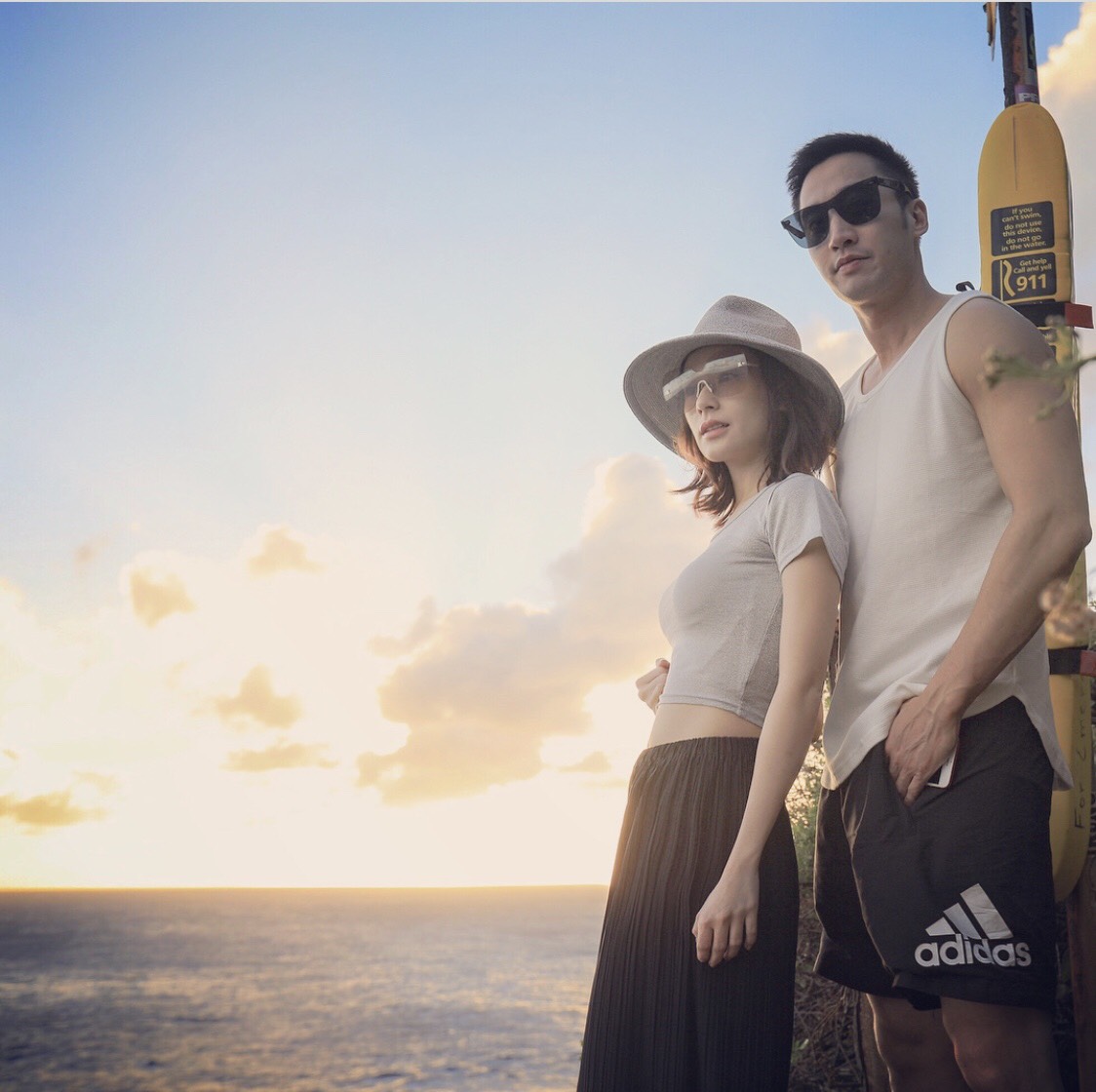 阿嬌在個人IG上po初與男友賴弘國度假的甜蜜照片，大方認愛。（翻攝自阿嬌IG）