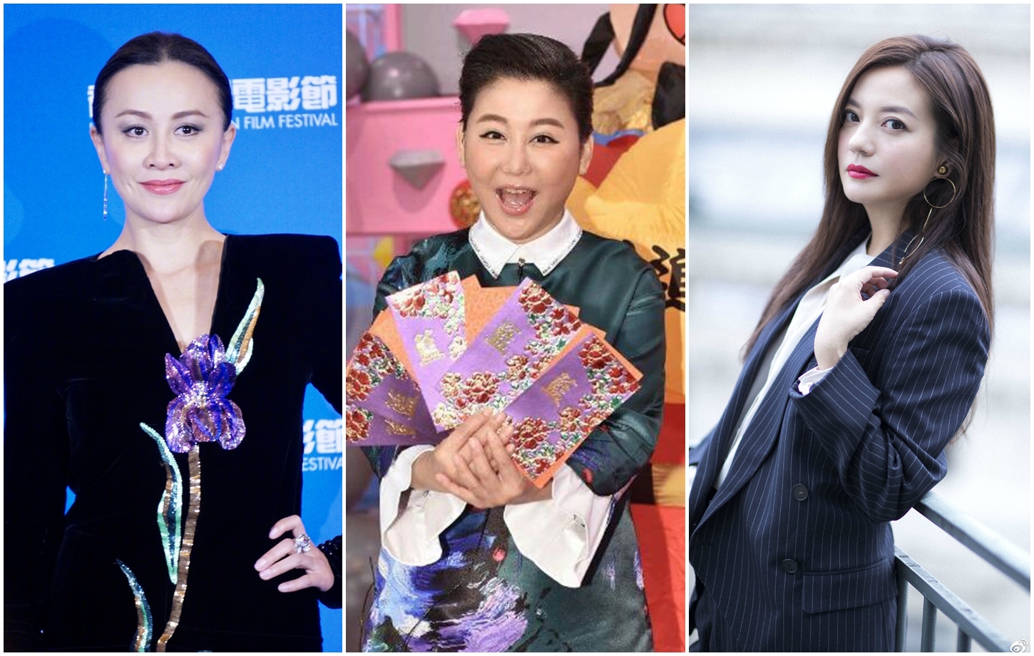 演藝圈靠自己能力賺錢的女人不少。左起：劉嘉玲、藍心湄、趙薇。