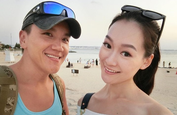 楊泊霓PO出和孫國豪合照，公開戀情。（翻攝臉書）