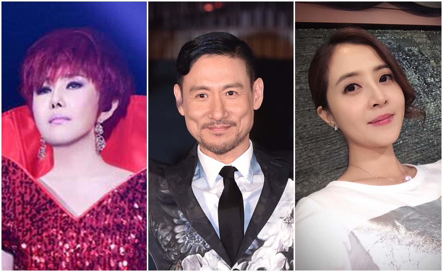 被家人拖累的藝人們，左起：江蕙、張學友、李亮瑾。