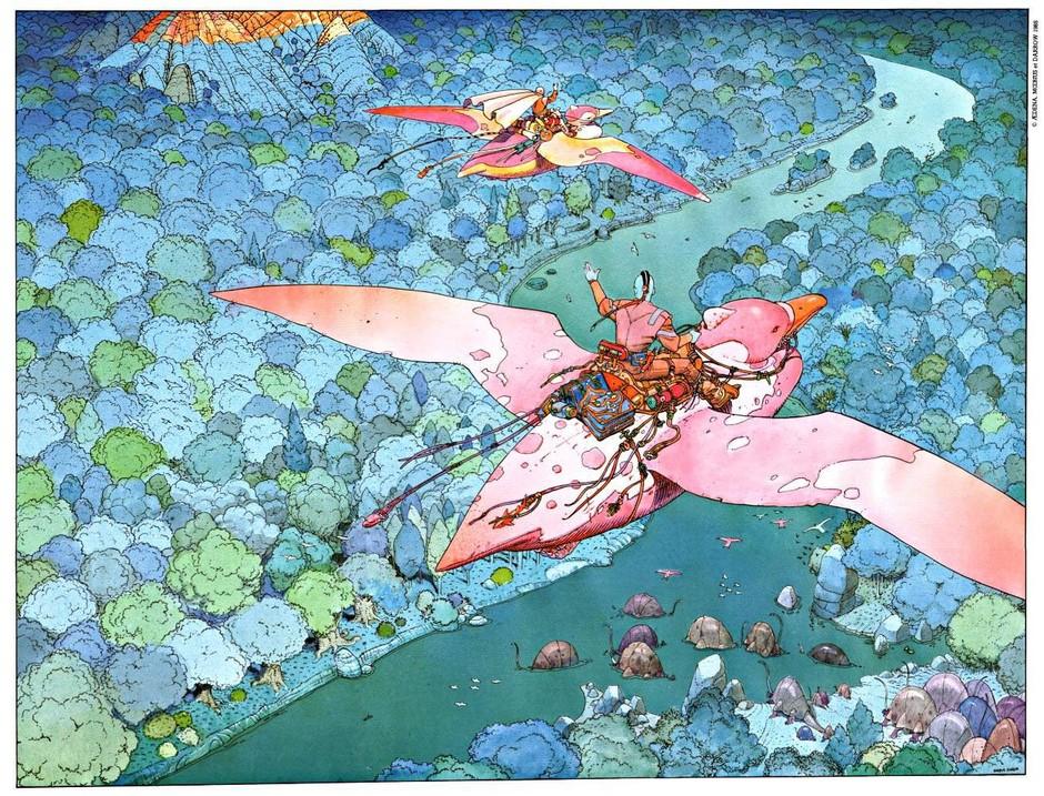 墨必斯乃是歐洲最具影響力的科幻漫畫大家，圖為其作品。圖片來源：https://sumally.com/p/596961