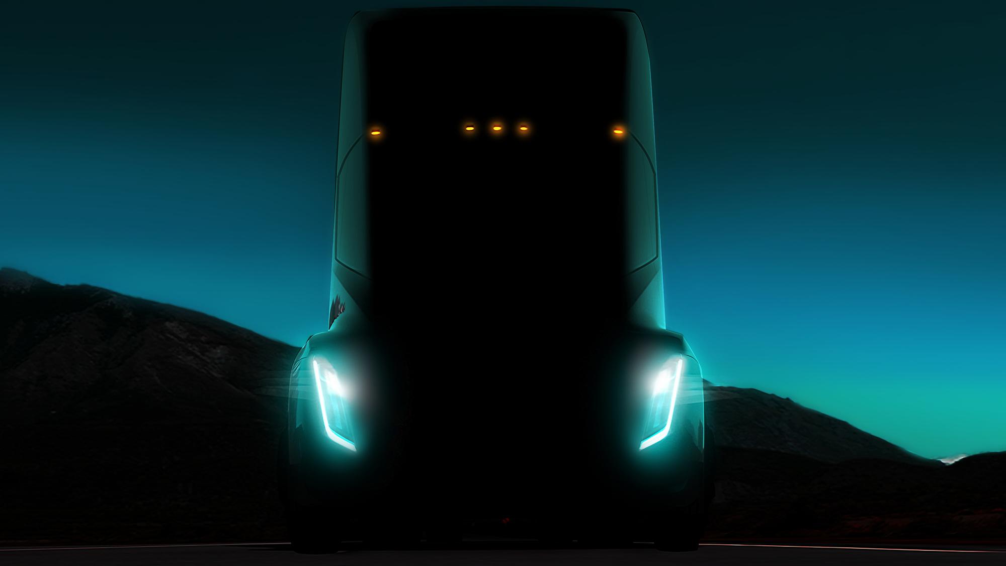 特斯拉電動貨櫃車Semi將從2019年開始量產。(東方IC)