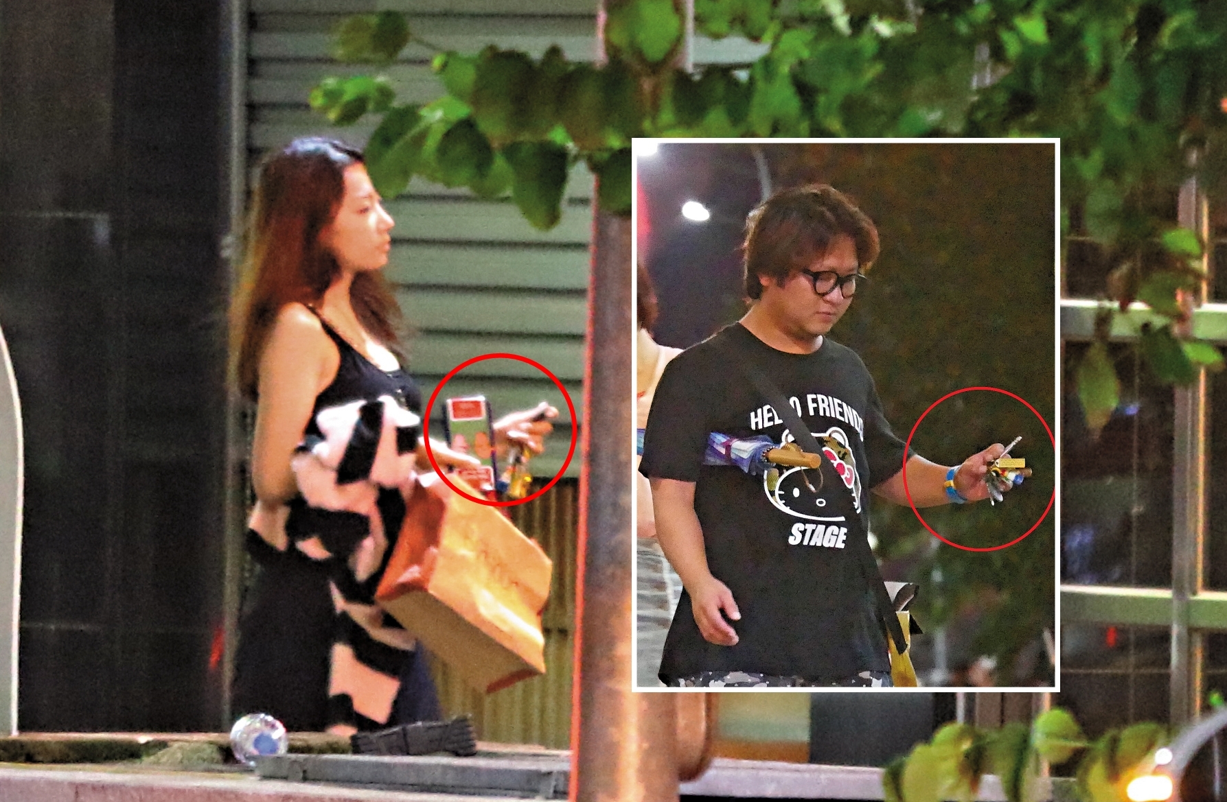 22:48 依依手上拿著納豆有玩偶的鑰匙（紅圈處），兩人關係昭然若揭。