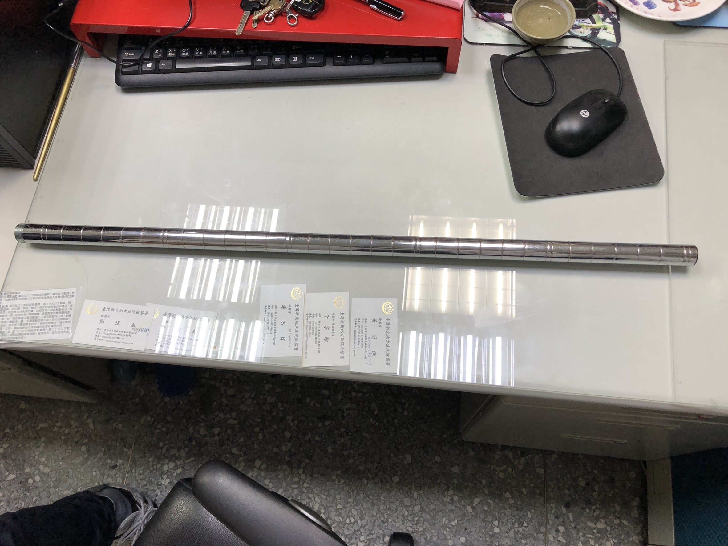 莊姓男子持鐵條打死4歲女童後丟包醫院。（警方提供）