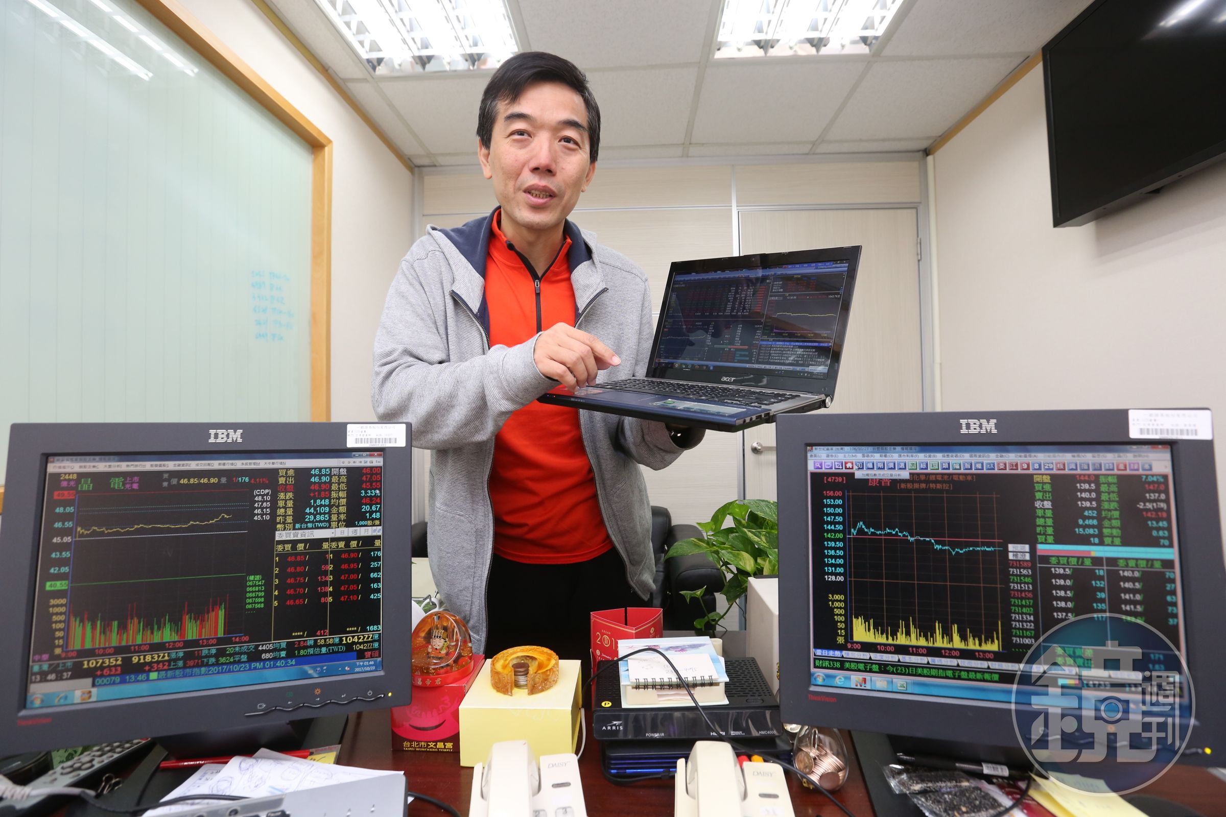 專業投資人黃嘉斌選對成長股，搭上景氣循環向上的牛市列車，提早20年退休。