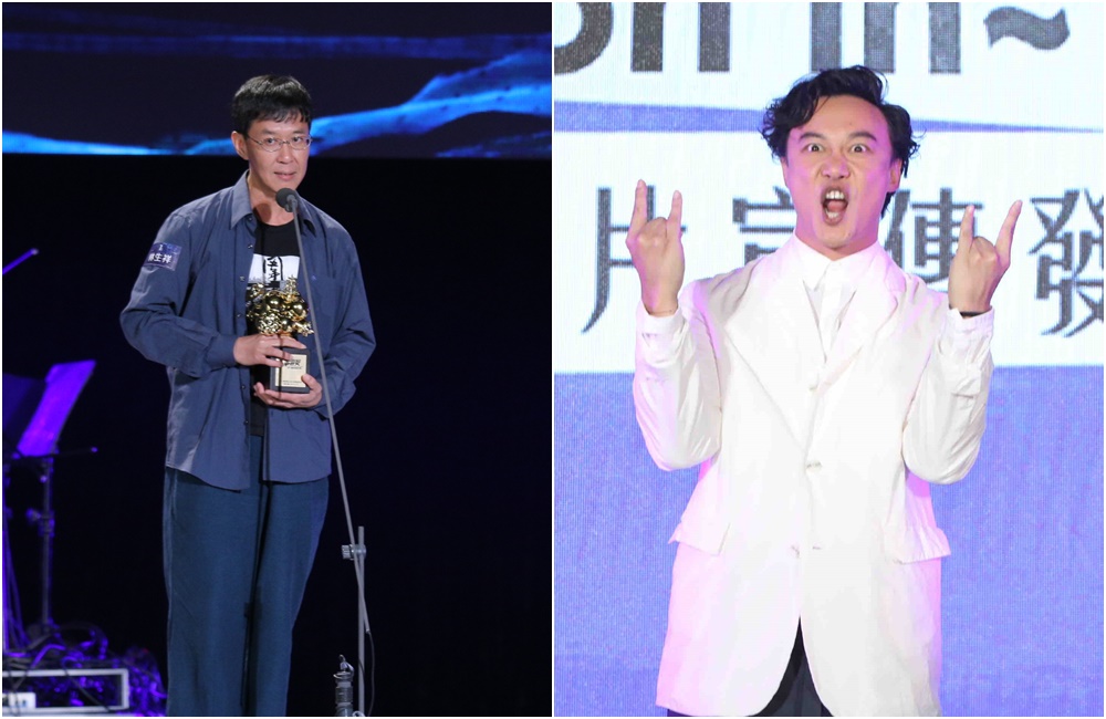 台灣獨立音樂人林生祥(左)為電影《大佛普拉斯》譜曲的〈有無〉如泣如訴(金音獎提供)。陳奕迅(右)曾入圍金馬最佳最佳男配角,這次演唱《擺渡人》主題曲再戰金馬(環球提供)。
