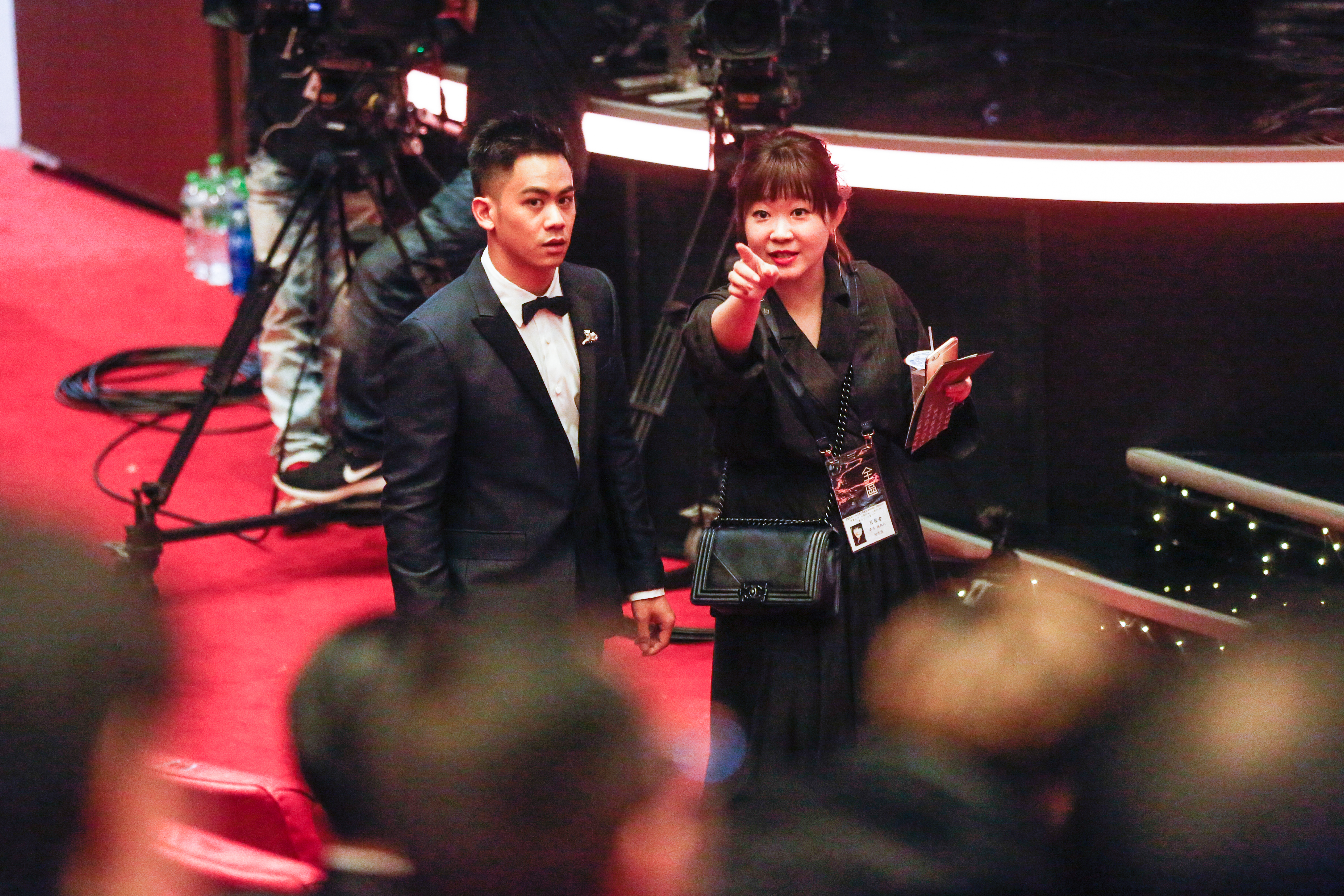 李淳（左）入圍最佳男配角，卻與獎項擦肩而過，爸爸李安希望現場電影人多給兒子機會。